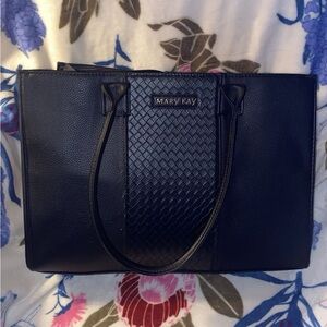 Mary Kay black leather Tote With Make Up and skincare Starter Kit
